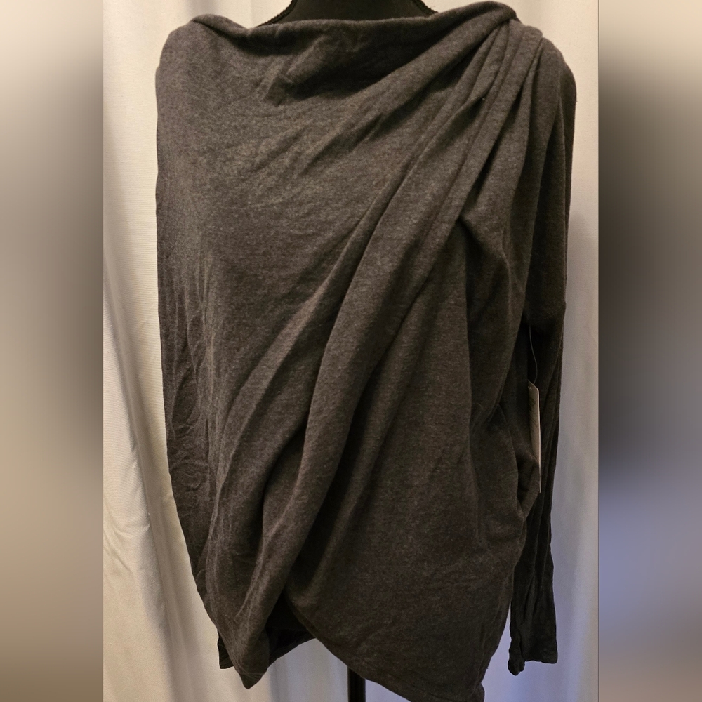 Athleta Dark Gray Purana Wrap Sweatshirt XS NWT